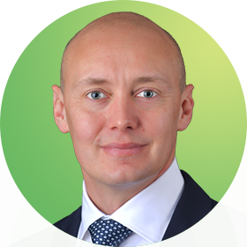 PairSoft image with green background for Matt Collis, our CFO